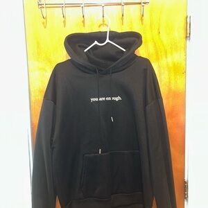 Black “you are enough” Hoodie